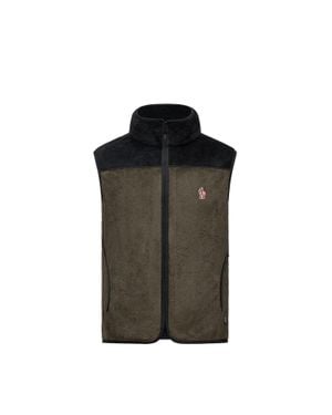 Moncler Chaleco Plumífero Polartec, Hombre, Talla - Negro