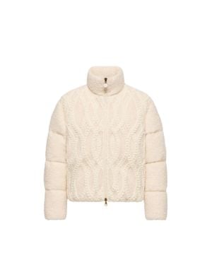 Moncler Moncler Nitidule Bouclé Down Jacket - Natural