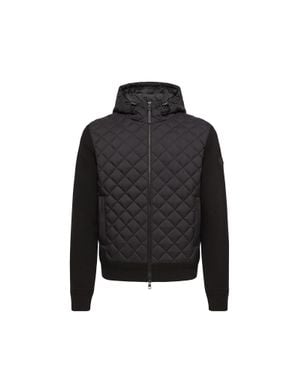 Moncler Moncler Cardigan En Laine Et Cachemire Mélangés, Homme, Taille - Noir