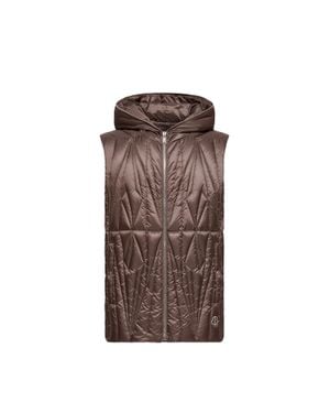 Moncler Moncler Geocamo Ziplock Hooded Down Gilet - Brown