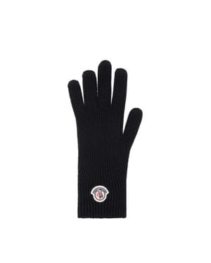 Moncler Moncler Guantes De Lana, Talla - Negro