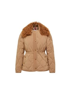 Moncler Quintin 3-In-1 Shearling-Trimmed Short Down Jacket - Brown