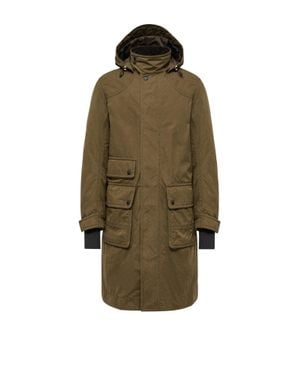 Moncler Moncler Allaine Long Padded Hooded Canvas Parka Jacket - Green