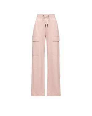 Moncler Moncler Linen & Cotton Blend Track Pants - Pink