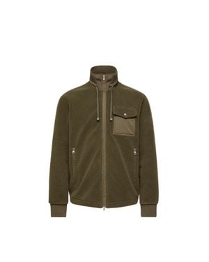 Moncler Moncler Padded Teddy Zip-Up Sweatshirt - Green