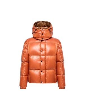 Moncler Moncler Parana Hooded Short Down Jacket - Orange