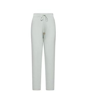 Moncler Moncler Wool & Cashmere Blend Cropped Jogging Pants - Gray