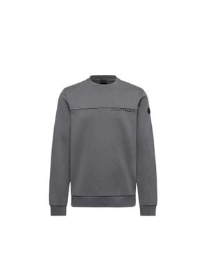 Moncler Moncler Sweat En Coton Avec Logo, Homme, Taille - Gris