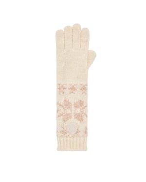 Moncler Moncler Jacquard Knit Gloves - White