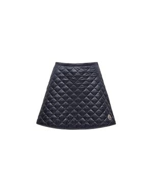 Moncler Diamond-Quilted Mini Skirt - Blue
