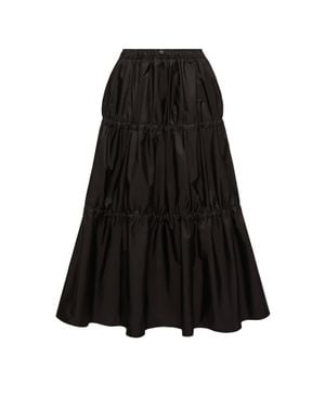 Moncler Moncler Ruffle Mid-Length Skirt - Black