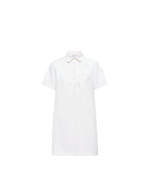 Moncler Moncler Embroidered Shirt Dress - White