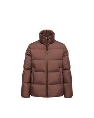 Moncler Piumino Corto Vivantesse, Donna, Taglia - Marrone