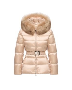 Moncler Moncler Doudoune Courte À Bordure En Shearling Cupidones, Femme, Taille - Neutre