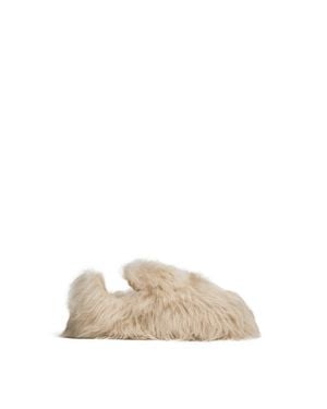 Moncler Moncler Snug Shearling Flats - Natural