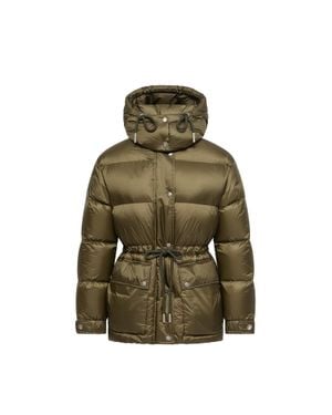 Moncler Moncler Plumífero De Largo Medio Con Capucha Sesie, Mujer, Talla - Verde