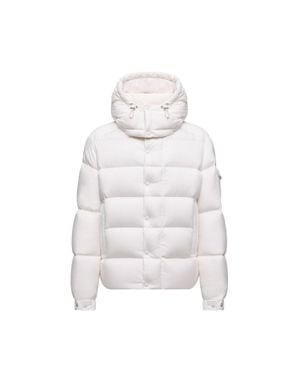 Moncler Piumino Corto Maya 70 Con Cappuccio, Uomo, Taglia - Bianco