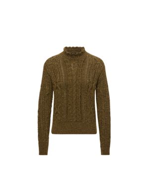 Moncler Moncler Pullover Aus Alpakamischung Mit Lochmuster, Damen, Größe - Grün