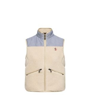 Moncler Moncler Teddy & Chambray Gilet - Blue