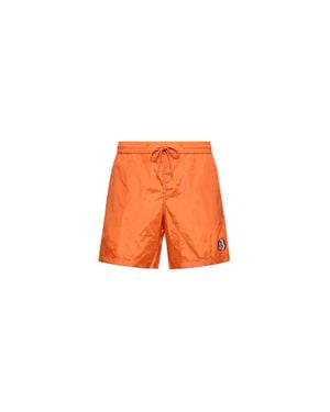 Moncler Moncler Logo Swim Shorts - Orange