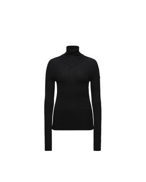 Moncler x Edward Enninful Pull À Col Roulé En Laine X Ee72 Par Edward Enninful - Noir