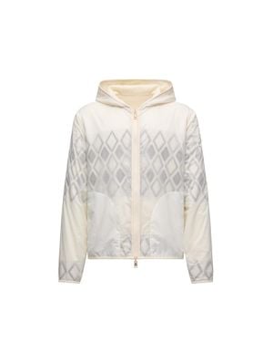 Moncler Reversible Fleece Zip-Up Hoodie in Natural for Men