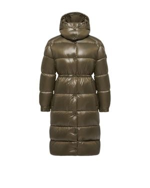 Moncler Moncler Cavettaz Hooded Long Down Jacket - Green