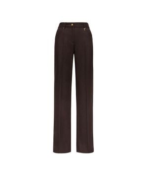 Moncler Moncler Wool Blend Trosuers - Brown