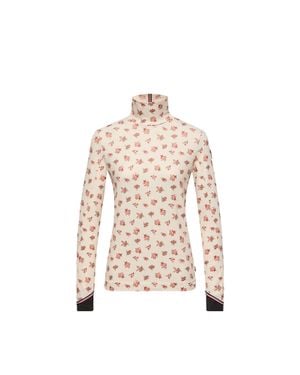 Moncler Moncler Floral Print Turtleneck - Pink