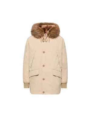 Moncler Moncler Brevanth Hooded Down Parka Jacket - Natural