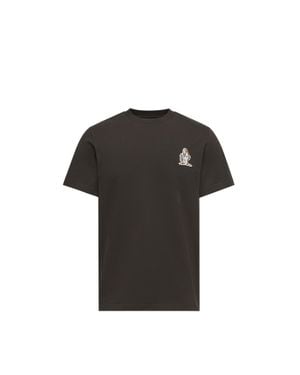 Moncler Moncler Logo Cotton T-Shirt - Black