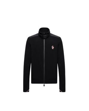 Moncler Fleece Zip-Up Sweatshirt - Black