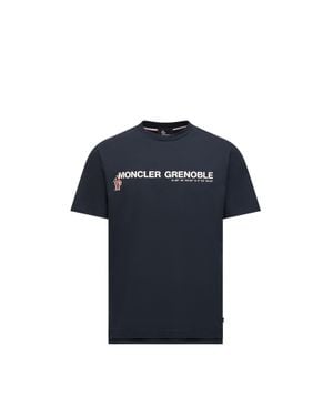 Moncler T-Shirt Logata - Blu