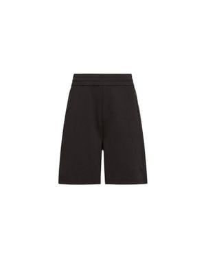 Moncler Moncler Interlock Cotton Blend Shorts - Black