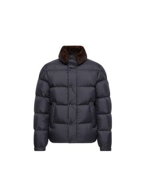 Moncler Moncler Drisfall Kurze Daunenjacke, Herren, Größe - Blau
