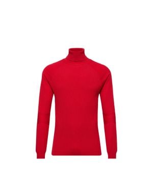 Moncler Moncler Wool Blend Turtleneck Sweater - Red