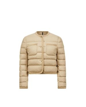Moncler Gencay Braided Down Jacket in Natural | Lyst