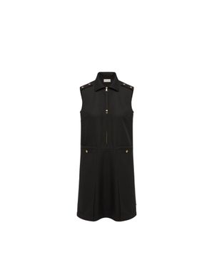 Moncler Moncler Wool Gabardine Shirt Dress - Black