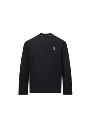 Moncler Moncler Logo Cotton Long Sleeve T-Shirt - Black