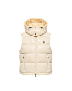 Moncler Moncler Niverolle Short Down Vest - Natural
