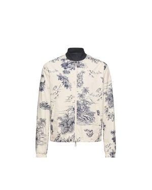 Moncler Moncler Reversible Printed Poplin Jacket - White