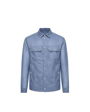 Moncler Moncler Logo Patch Long Sleeve Shirt - Blue
