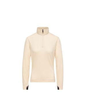 Moncler Moncler Rollkragenpullover Aus Woll-Seiden-Mischung, Damen, Größe - Natur