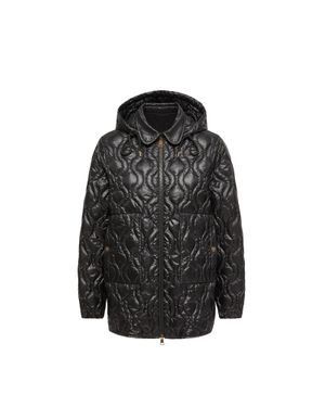 Moncler Moncler Balette Geometric Quilted Mid-Length Down Jacket - Black