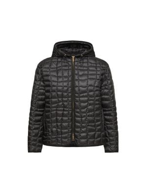 Moncler Moncler Eglantier Hooded Geometric-Quilted Short Down Jacket - Black