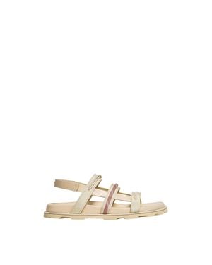 Moncler Moncler Vera Isla Leather Sandals - Natural