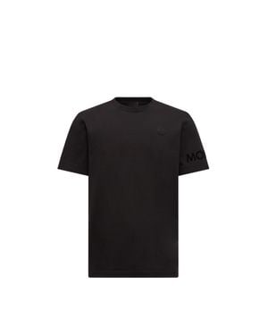 Moncler Logo Cotton T-Shirt - Black