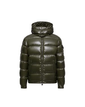 Moncler Maya Hooded Short Down Jacket - Green