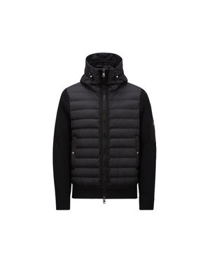 Moncler Cardigan Con Cappuccio Imbottito, Uomo, Taglia - Nero