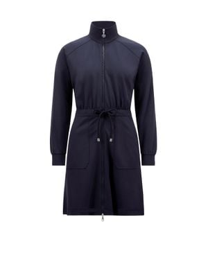 Moncler Zip-Up Mini Dress - Blue